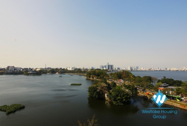 One bedroom duplex lake view apartment for rent in Truc Bach.